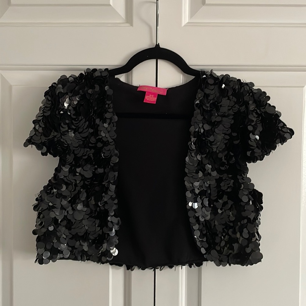 Betsy Johnson - Cropped Sequined Coverlet - S